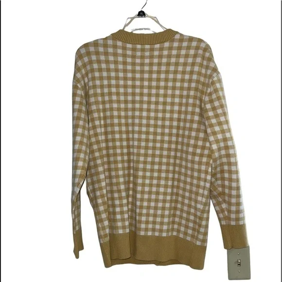 NWT- Joie Gingham Boyfriend Cardigan Sweater. Size Medium - Picture 3 of 7